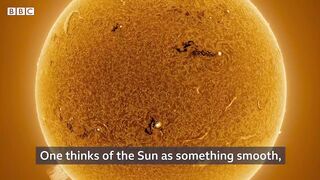 Stunning photos show the Sun like never before | BBC News