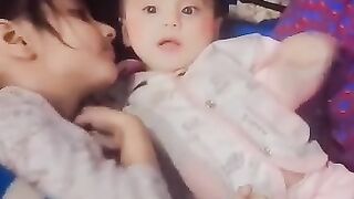 Small baby girl fun