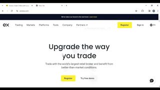Exness account creation and verification
