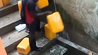 And there was a Jerry can battle here