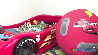 GIANT Lightning McQueen Egg Surprise with 100+ Disney Cars Toys