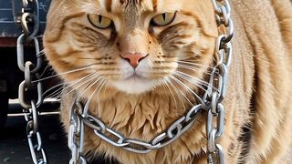 cat is caught by people