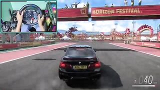 BMW M5 Drift - Forza Horizon 5 Steering Wheel Gameplay 4K