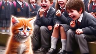 Poor Cat First Day at School