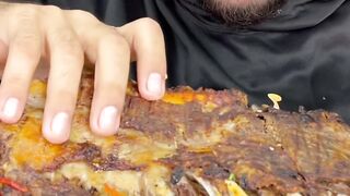 Eating mutton mandi