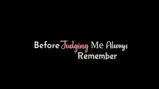Don't judge me