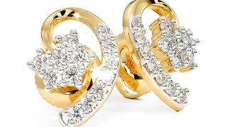 gold daimond wedding earing