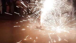 Fire work at wedding event