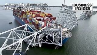 Baltimore Bridge Collapses After Cargo Ship Slams Into Base Insider News(360p)