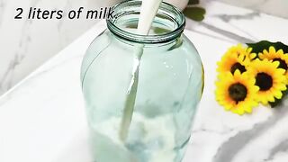 1 kg of cheese from 2 liters of milk! No vinegar or citric acid