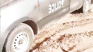 After the speaker, the policemen also stole the battery and started stealing it