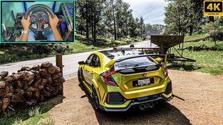Honda Civic Type R - Forza Horizon 5 - Steering Wheel Gameplay 4K 60FPS