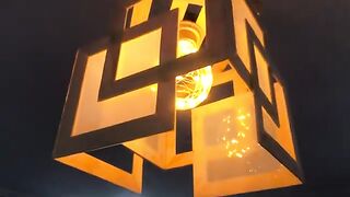 How to make Wood stick light | hand made lamps