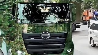 glassy cargo trucks like camouflage