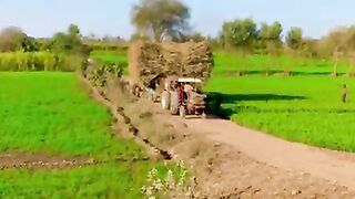 Loaded tractor