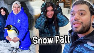 Family Ke Sath Dubai Mein Snow Fall Dekhi - Aroob Dar Gai - First Time Penguin Se Mila Ducky Bahi Vlogs
