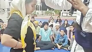A Martial Art Student Girl Take Lesson From Trainer
