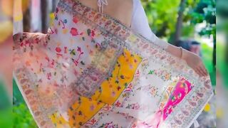 Cute girls saree style