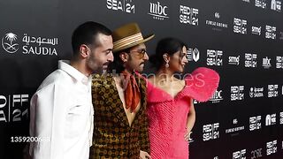 Mohammed Al Turki, Ranveer Singh and Deepika Padukone attends the red carpet