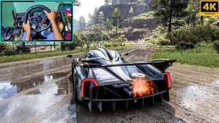 Pagani Huayra R - Forza Horizon 5 - Steering Wheel Gameplay 4K 60FPS
