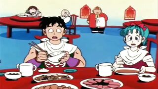 Goku eating