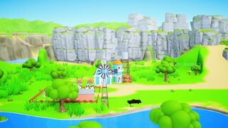 Cows are kidnapped by foxy on the railway Train - Funny Animals Comedy Adventures 3D Cartoons