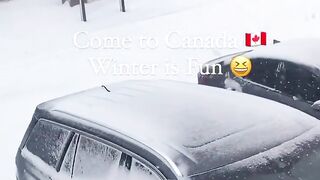 Canadian winter ????????❄️ |#canada #winter #funny #shorts