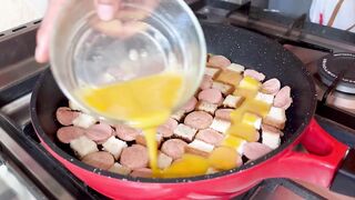 Pour eggs onto the bread and you will be amazed by the results! Simple and delic.