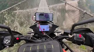 Dangerous wire bridge crossing | must watch