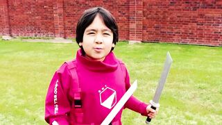 Ryan vs Dragon Ninja Mommy Master the elements Challenge