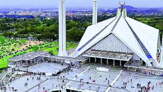 Beautiful view of Faisal Masjid Islamabad