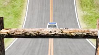 car chine to giant bollard crash beam ng drive