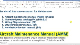 How Can You Use the Aircraft Maintenance Manual Part  01