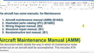 How Can You Use the Aircraft Maintenance Manual Part  01