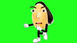 Green screen ptatoo walking
