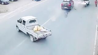 Watch this road accident