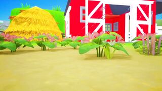 Magical Flying Cow Stealing Fruits from Fox Farm - Monkey, Bear, Gorilla Fun Videos - Funny Animals