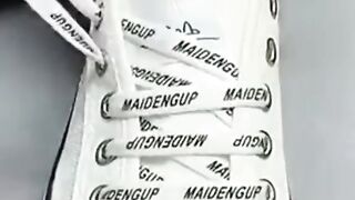 pattern for attaching shoelaces