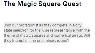 The Magic Square Quest