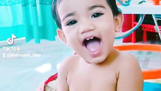 Baby laughing