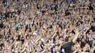 Fans in the stadium during the game