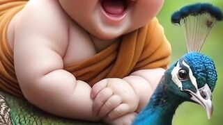 বাচ্চাটি অনেক বিপদে আছে। Little Monk so cute.chines boy