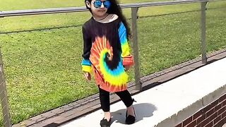 Baby girl on photo shoot