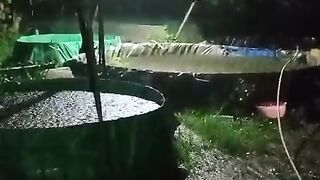 Hujan DERAS saat malam hari, Jangan lupa setting drainase kolam agar kalian nyenyak tidur
