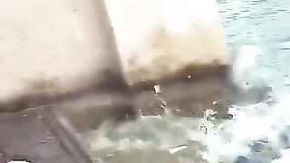 بسبب سمكة كادت أن تفقد يديها
