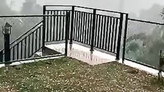 Ice rain is coming towards our houses
