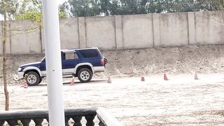 Driving practice in police academy
