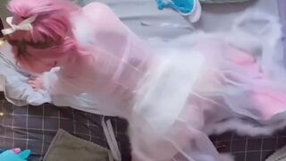 Crazy Cute Girl Enjoy In His Room