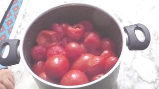 وصفة صلصة البيتزا , pizza sauce recipe ,طماطم معجون في المنزل - tomate concentré fait maison طماطم
