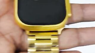 Smart watch gold color|looks of smart watch new model golden color